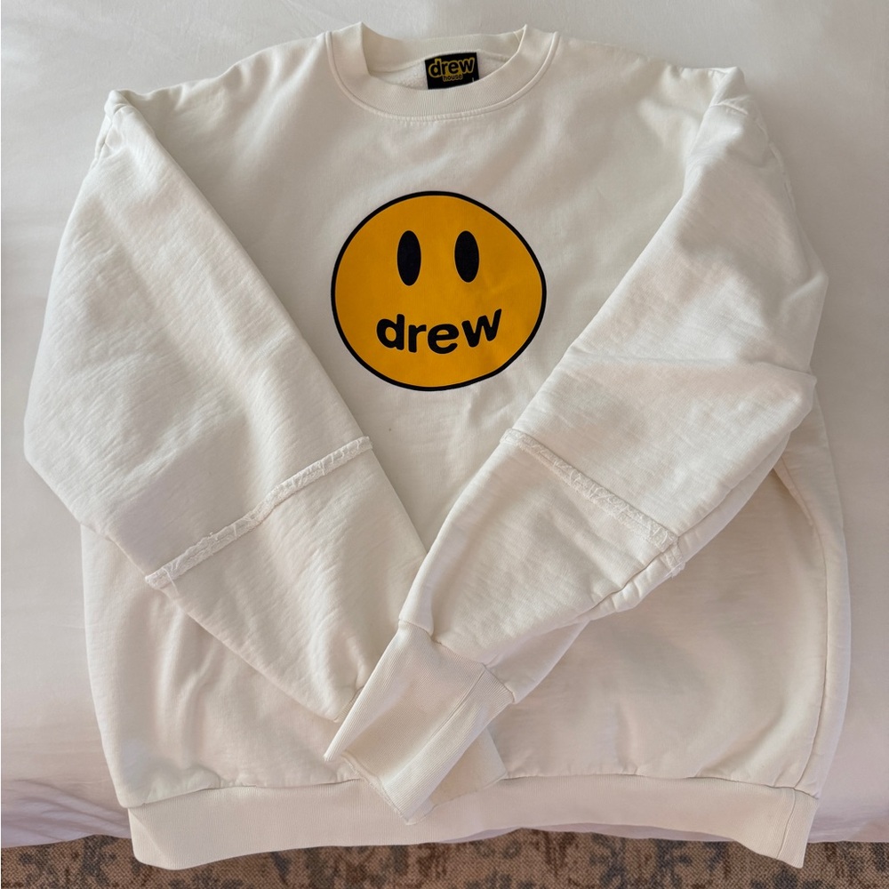 Drew Cream Smiley Face Men's Sweater